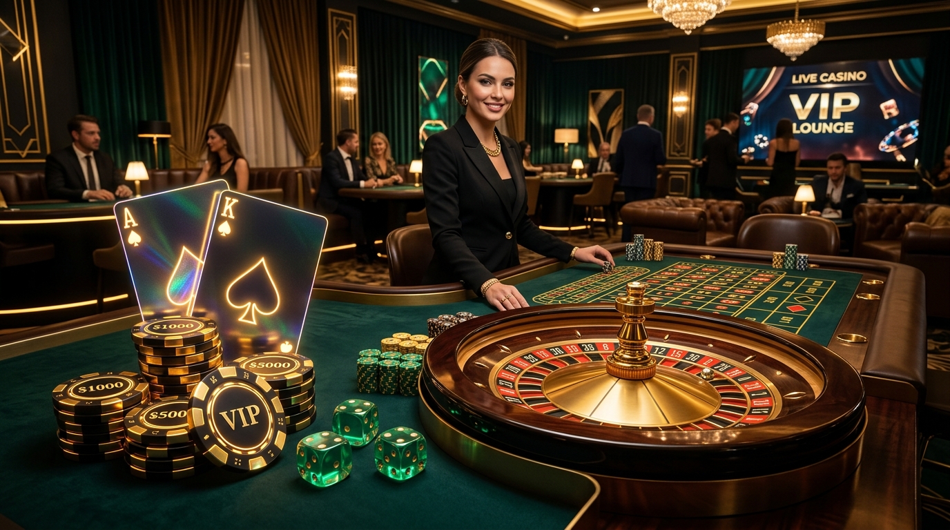 Live VIP Casino Lounge Roulette and Cards